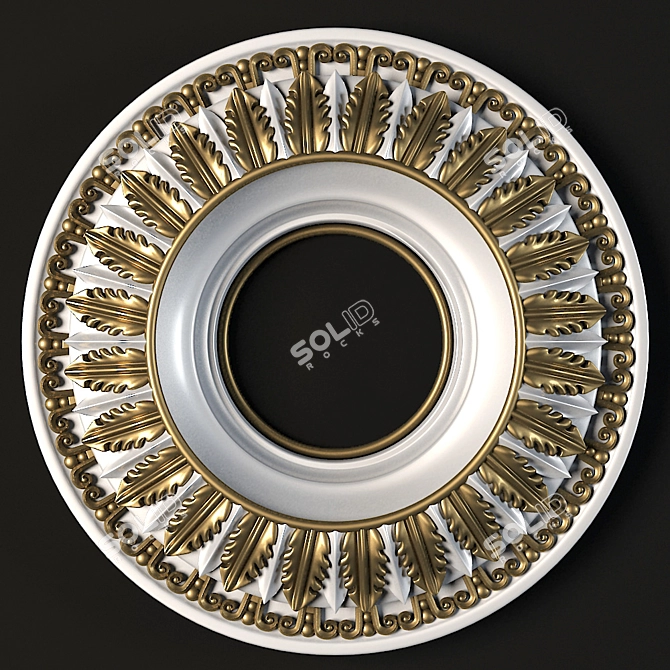 Elegant CNC Ceiling Rosette 3D model image 1