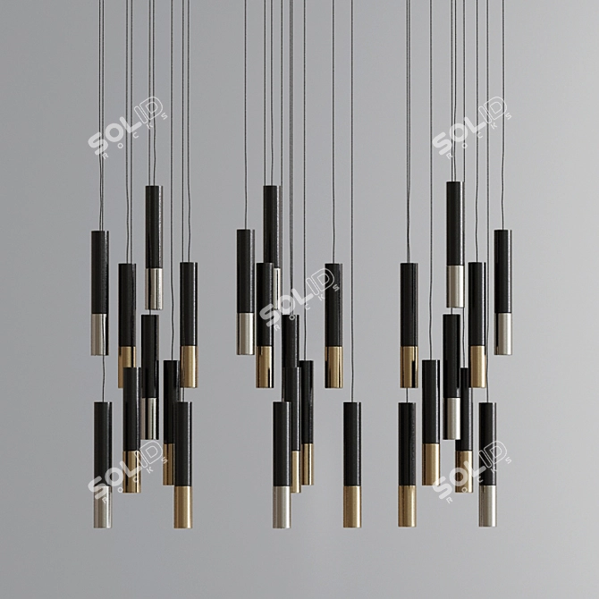 Modern Suspension Pendant Collection 3D model image 2