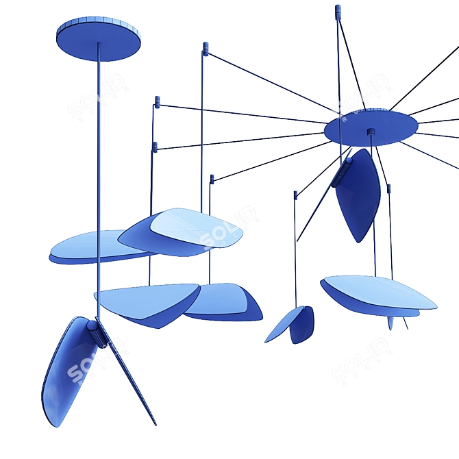 Papillon LED Suspension - Elegant Illumination 3D model image 5