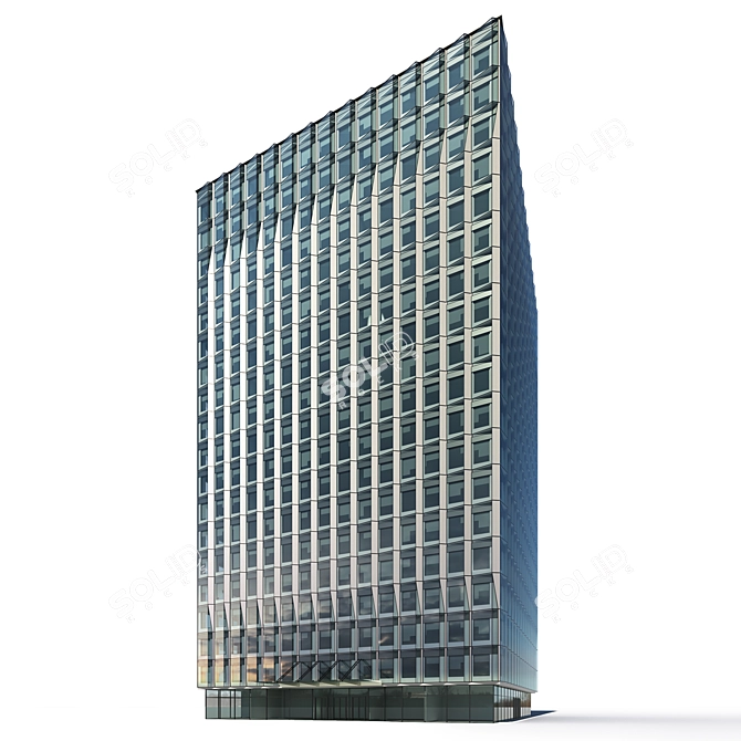 Sleek Office Building 3D model image 1