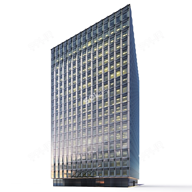 Sleek Office Building 3D model image 2