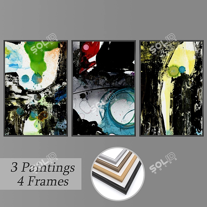 Versatile Wall Art Set: No. 2278 3D model image 1