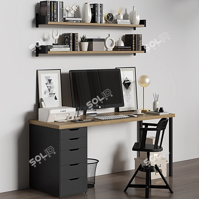 Ikea 2015 Work Place Unit 3D model image 3