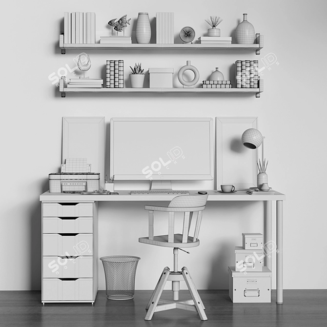 Ikea 2015 Work Place Unit 3D model image 5
