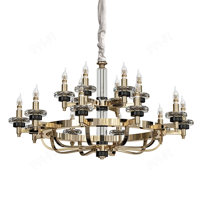 Soothing Glow Chandelier 3D model image 2