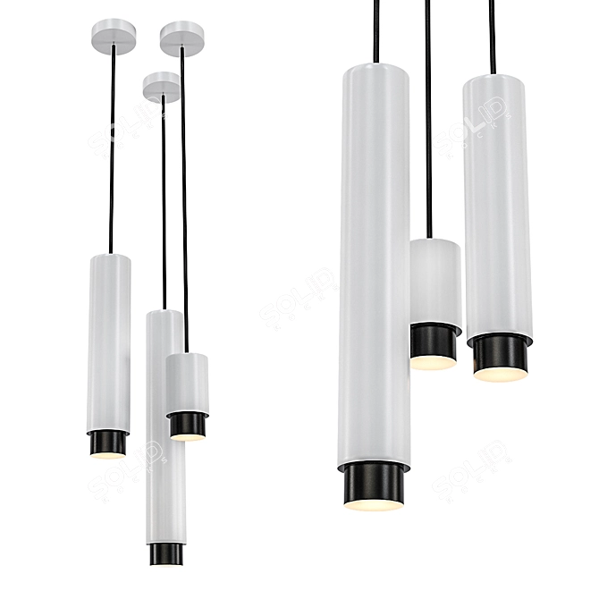 Elegant Modern Pendant Light 3D model image 1