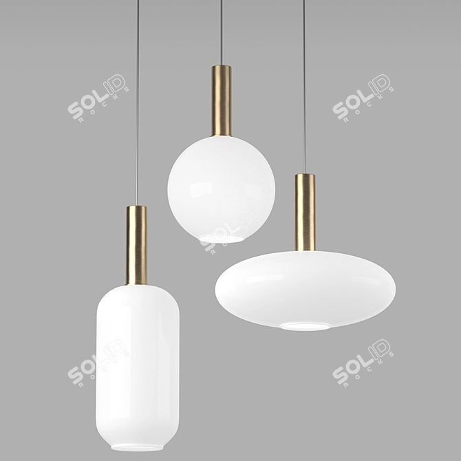 Minimalist Pendant Lamp by Ferm Living 3D model image 1