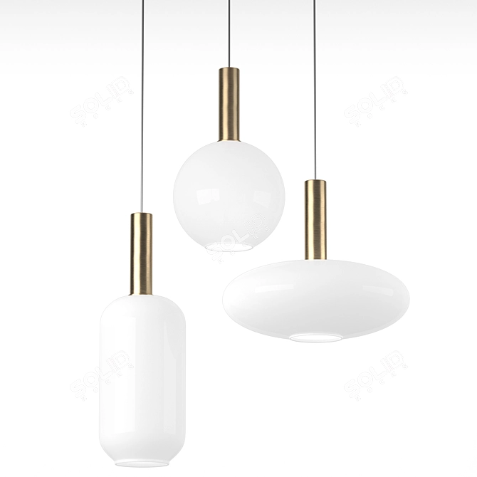 Minimalist Pendant Lamp by Ferm Living 3D model image 3