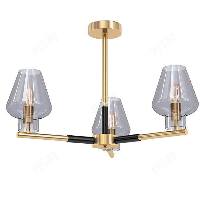 Elegant Lumien Hall Ceiling Chandelier 3D model image 1