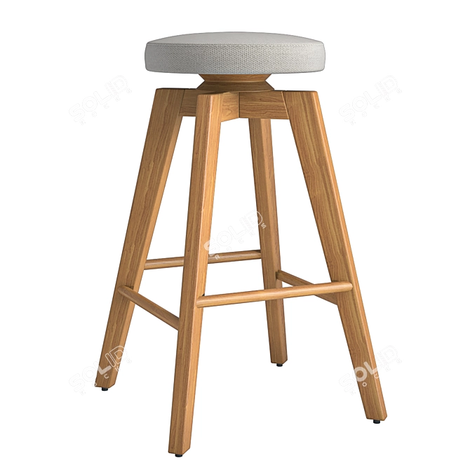 Drubin Swivel Counter Stool 3D model image 4