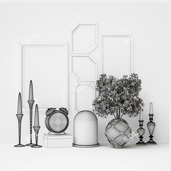 Elegant Decor Set 2015 3D model image 4