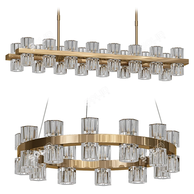 Candela 29 Chandelier - Exquisite Illumination 3D model image 1