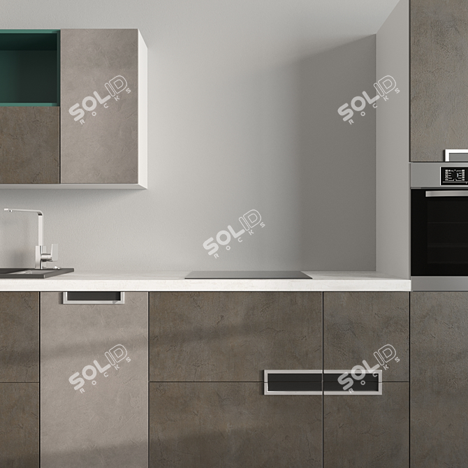 Modern Kitchen Marya Spark 1 3D model image 3