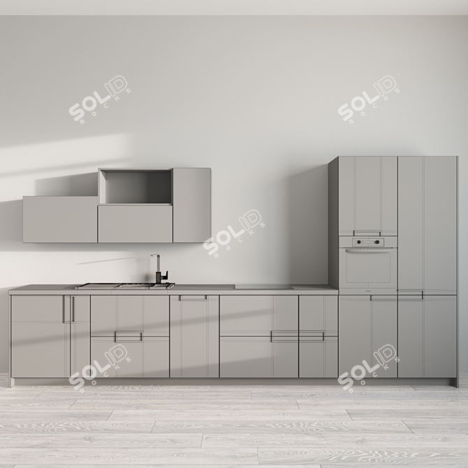 Modern Kitchen Marya Spark 1 3D model image 4