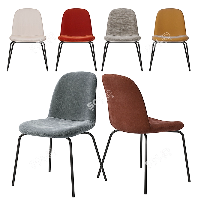 Tibby Chair Set: Various Textures 3D model image 4