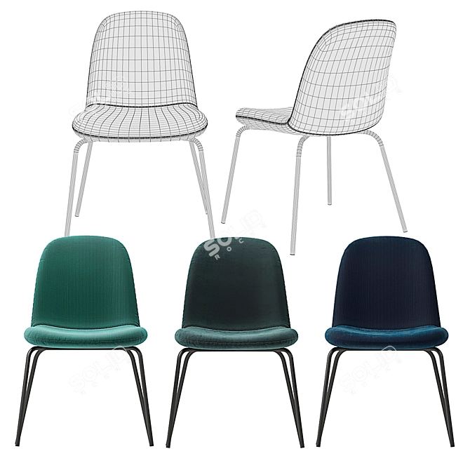Tibby Chair Set: Various Textures 3D model image 5