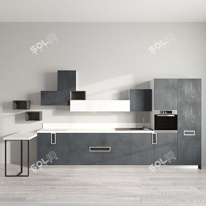 Modern Kitchen Marya Spark 2: Stylish and Functional 3D model image 1