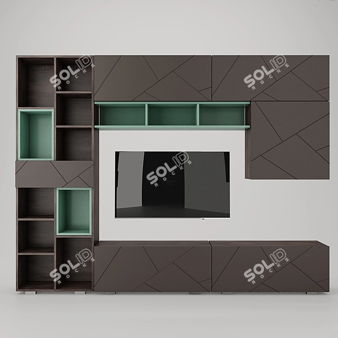 Lazurit Selesta TV Wall Unit 3D model image 4