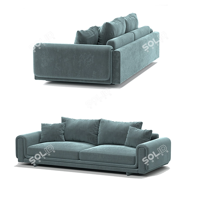 Modern Roche Bobois Underline Sofa 3D model image 1