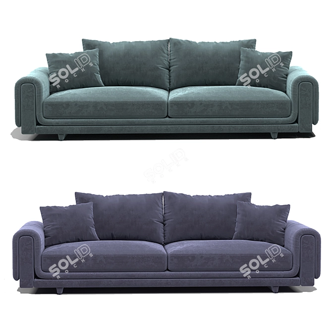 Modern Roche Bobois Underline Sofa 3D model image 2