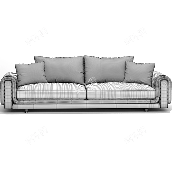 Modern Roche Bobois Underline Sofa 3D model image 4