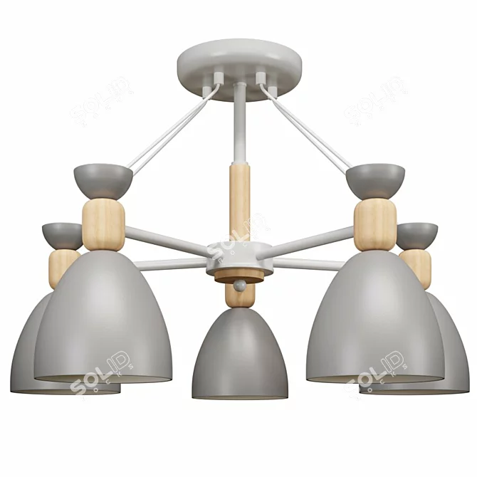 Elegant Freya Delia Pendant Light 3D model image 1