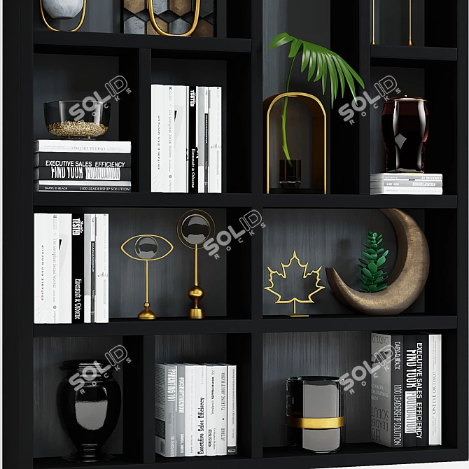 Title: Contemporary Decorative Shelving 3D model image 3