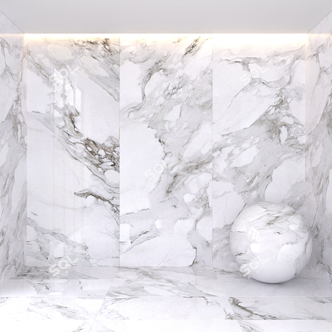 Calacatta Marble Tile Design 3D model image 1
