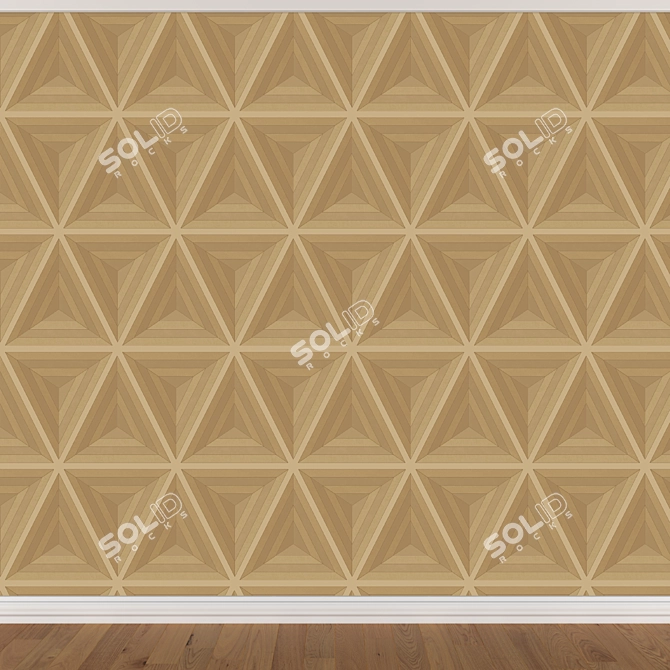 Seamless Wallpaper Set in 3 Colors 3D model image 3