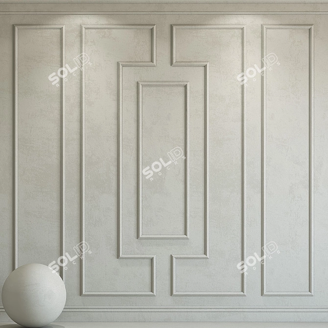 Molded Decorative Plaster: Repose Gray 3D model image 1