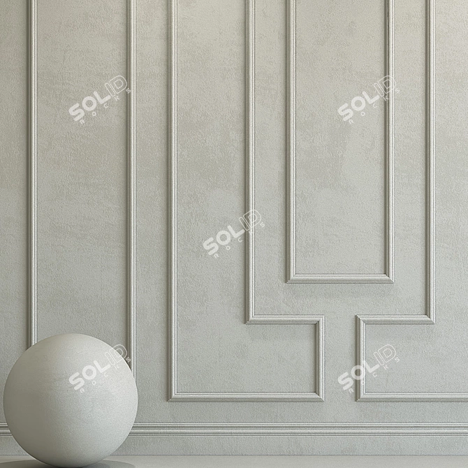 Molded Decorative Plaster: Repose Gray 3D model image 2