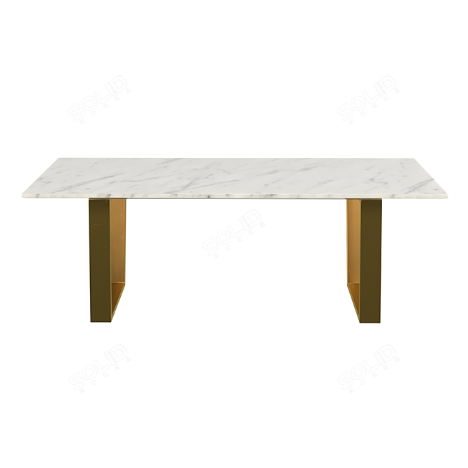 Elegant Atlas Gold Coffee Table 3D model image 2