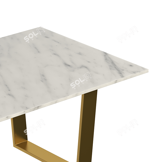 Elegant Atlas Gold Coffee Table 3D model image 3