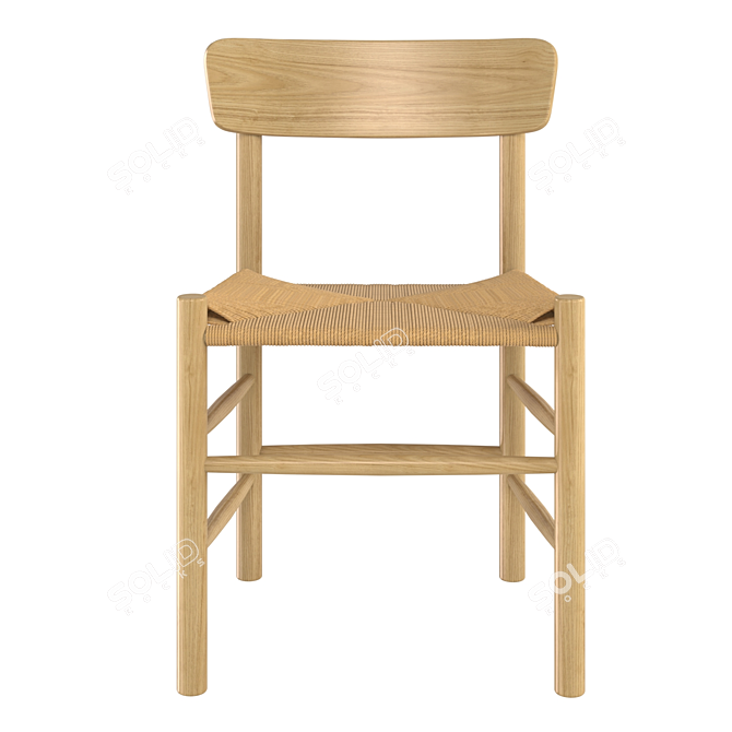 Modern Scandinavian Design: Borge Mogensen Shaker J39 Chair 3D model image 3