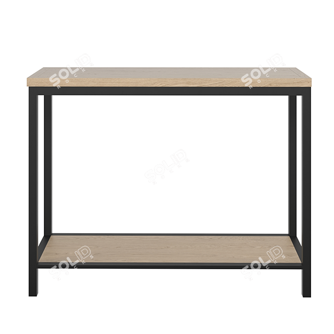 Industrial Steel Console Table 3D model image 2