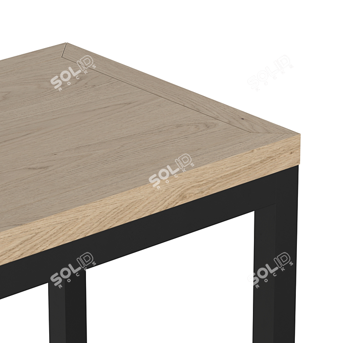 Industrial Steel Console Table 3D model image 3