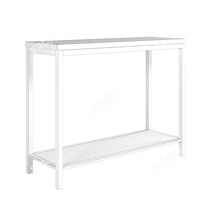 Industrial Steel Console Table 3D model image 4