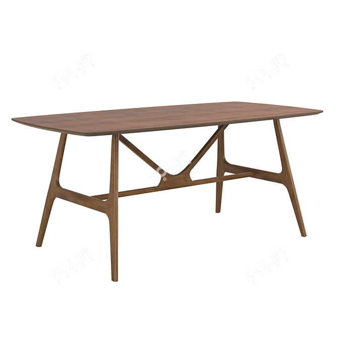 Elegant Travis Dining Table - Modern & Spacious 3D model image 1