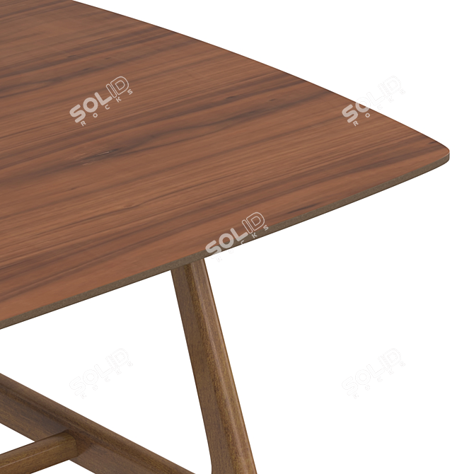 Elegant Travis Dining Table - Modern & Spacious 3D model image 3