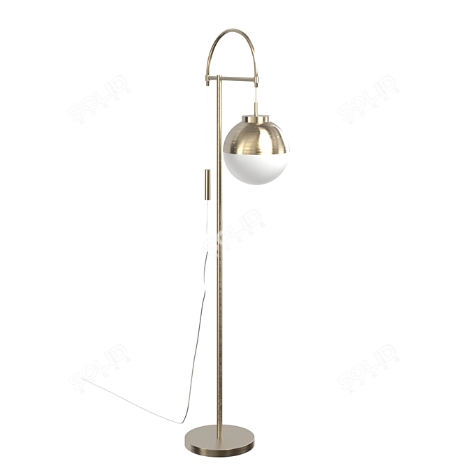 Modern Industrial Waterloo Floor Lamp 3D model image 1