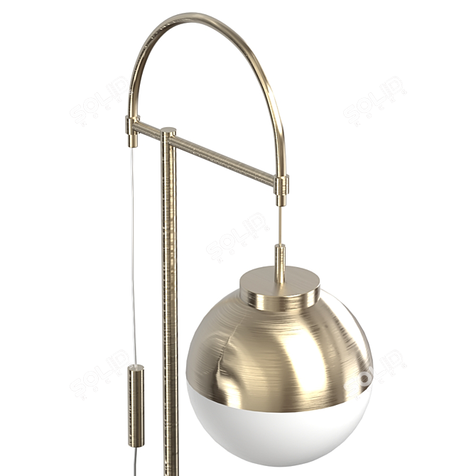 Modern Industrial Waterloo Floor Lamp 3D model image 2