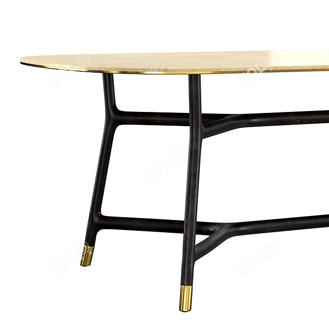 Elegant Joyce Piano Marble Table 3D model image 3