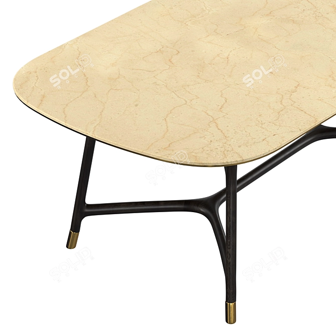 Elegant Joyce Piano Marble Table 3D model image 4