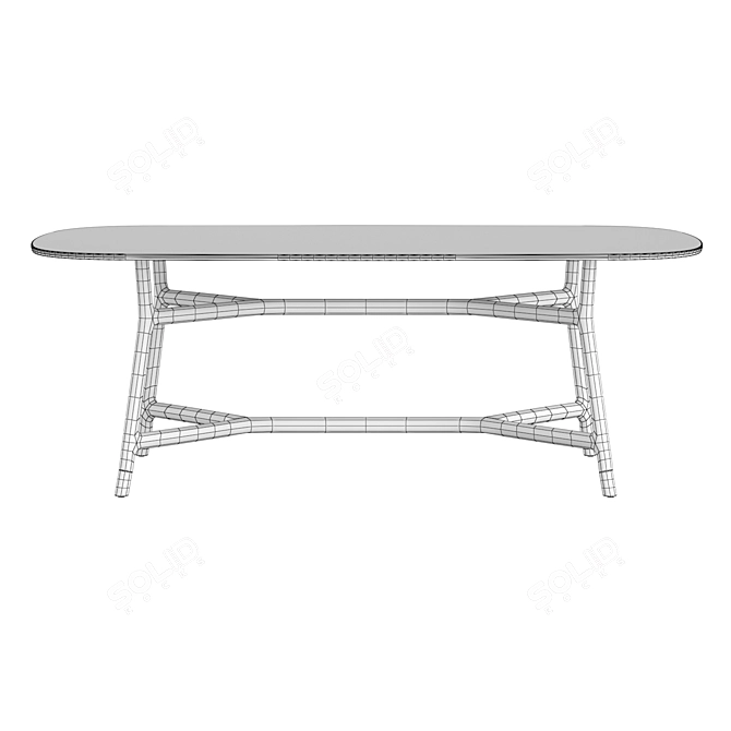 Elegant Joyce Piano Marble Table 3D model image 5