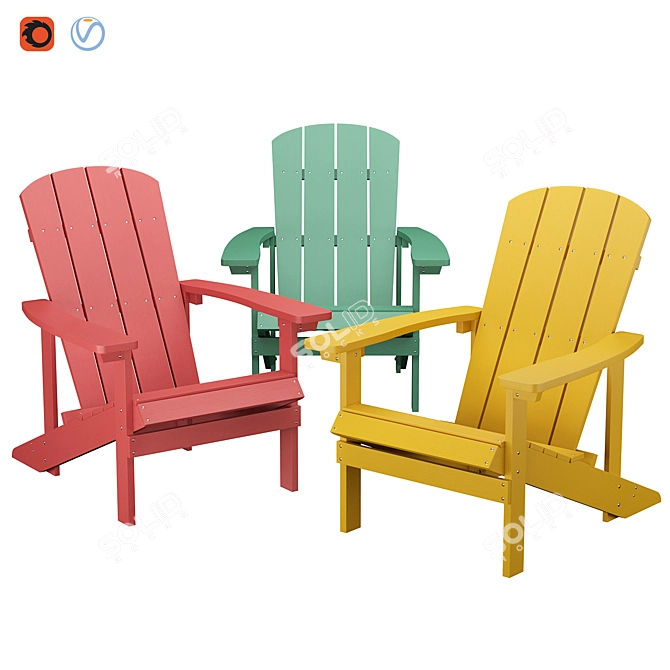 Luxe Outdoor Garden Chairs 3D model image 1