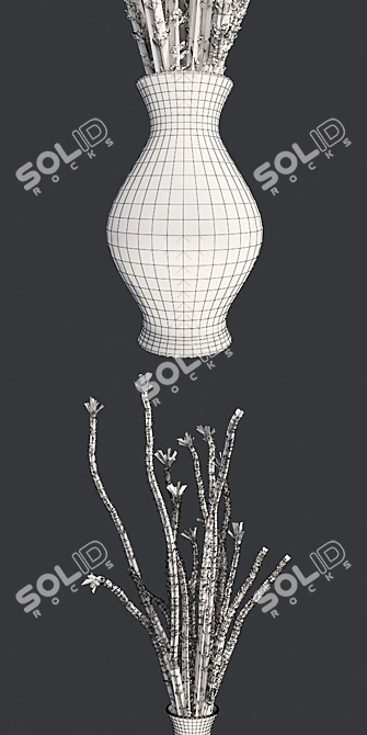 Spring Blooming Vase 3D model image 5