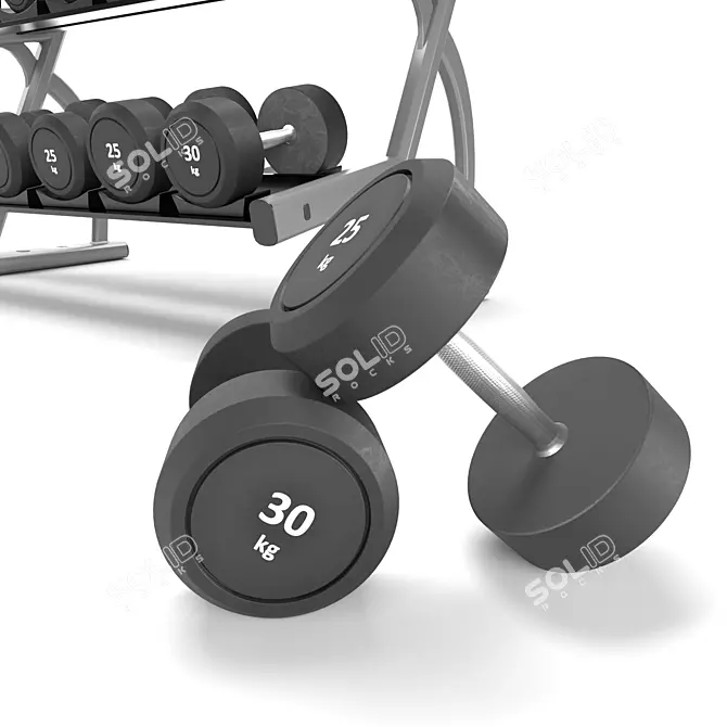 MaxFit Body Building Set: Gym Tools for Fitness 3D model image 3