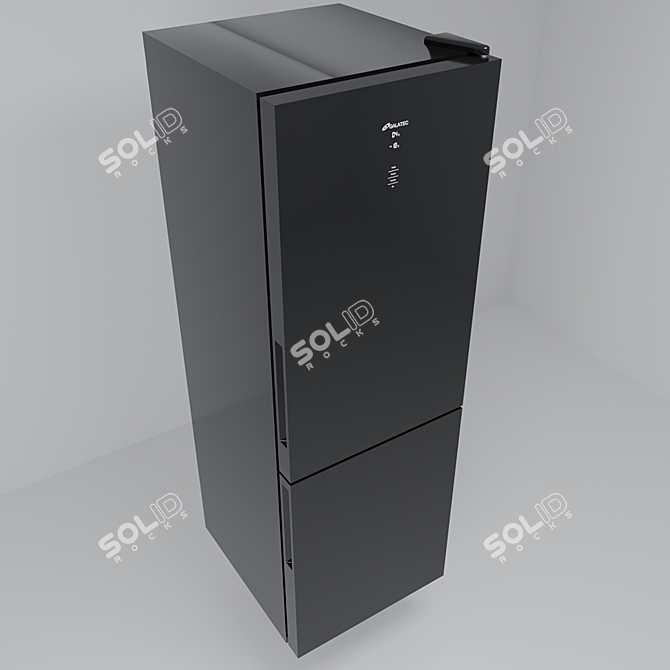 Galatec RFR-H3404 Black: Sleek & Spacious Refrigerator 3D model image 2