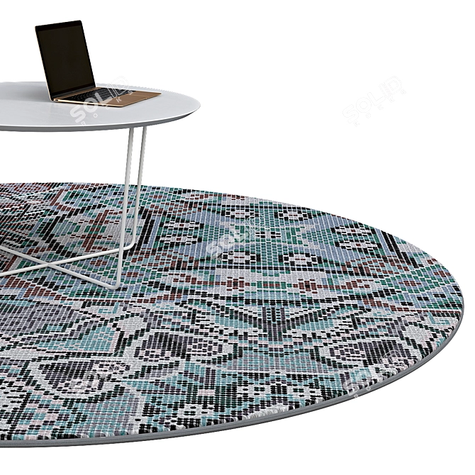 Elegant Circle Rugs | No. 076 3D model image 2