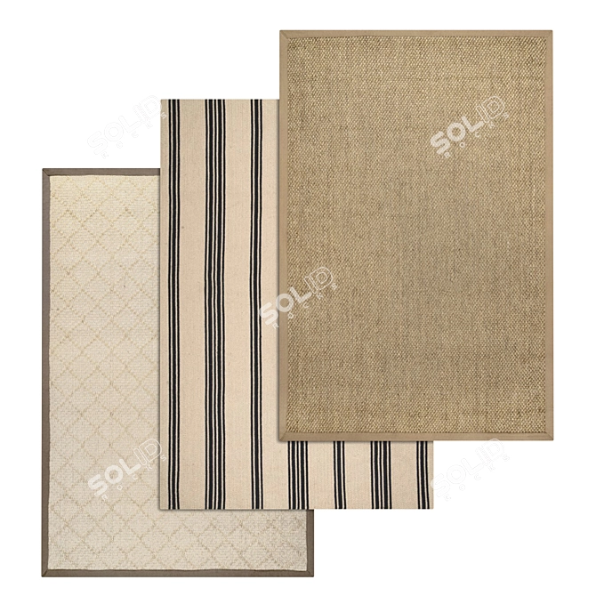 High-Quality Carpets Set 3D model image 1